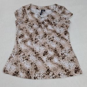 Essentials by Milano Short Sleeve Blouse Top